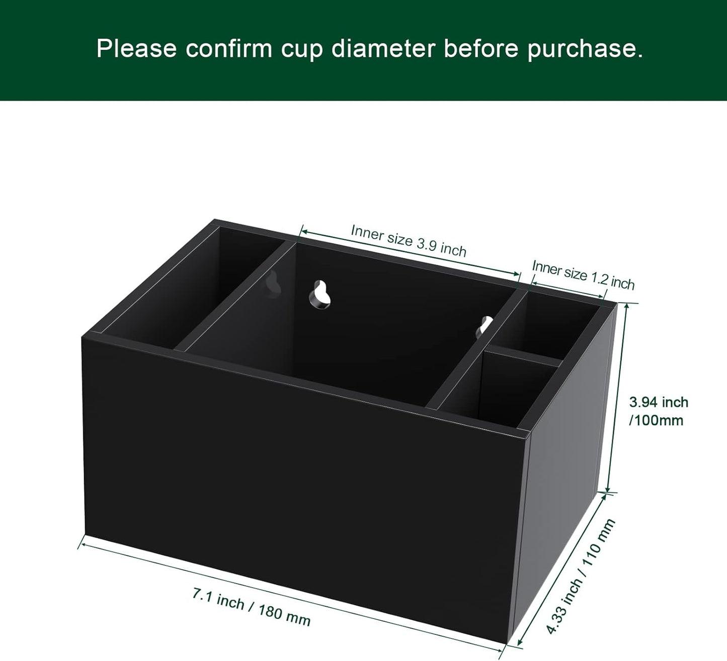 Double Cup Holder with Marker Slot, Party Cup Dispenser Acrylic Cup Organizer Mark Your Cup and Drink Up Caddy Modern Bar Counter Decor, Clear