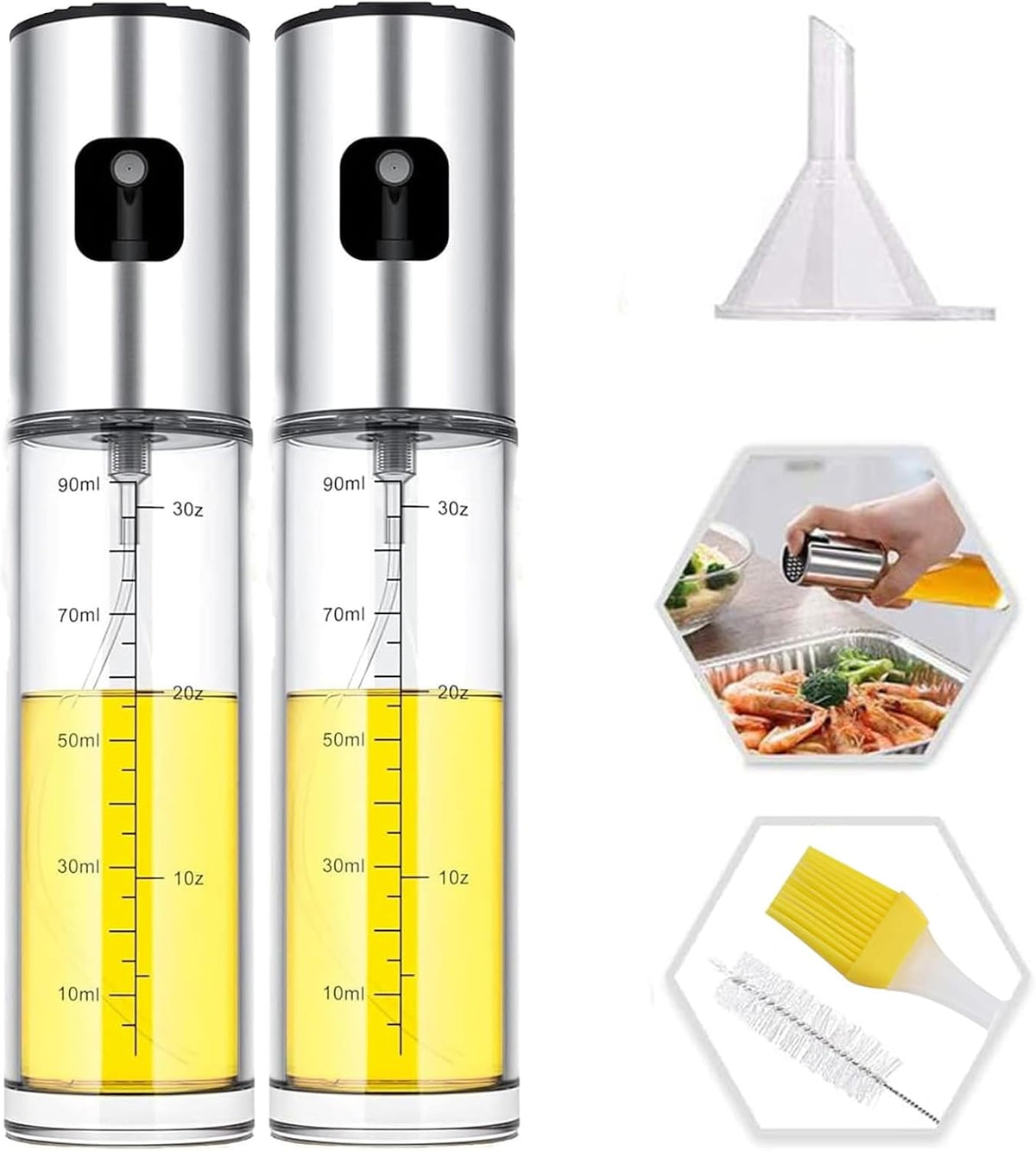 Oil Sprayer for Cooking,Olive Oil Spritzer,Olive Oil Spray Bottle for Salad, BBQ, Kitchen Baking, Roasting (100ml) (1)