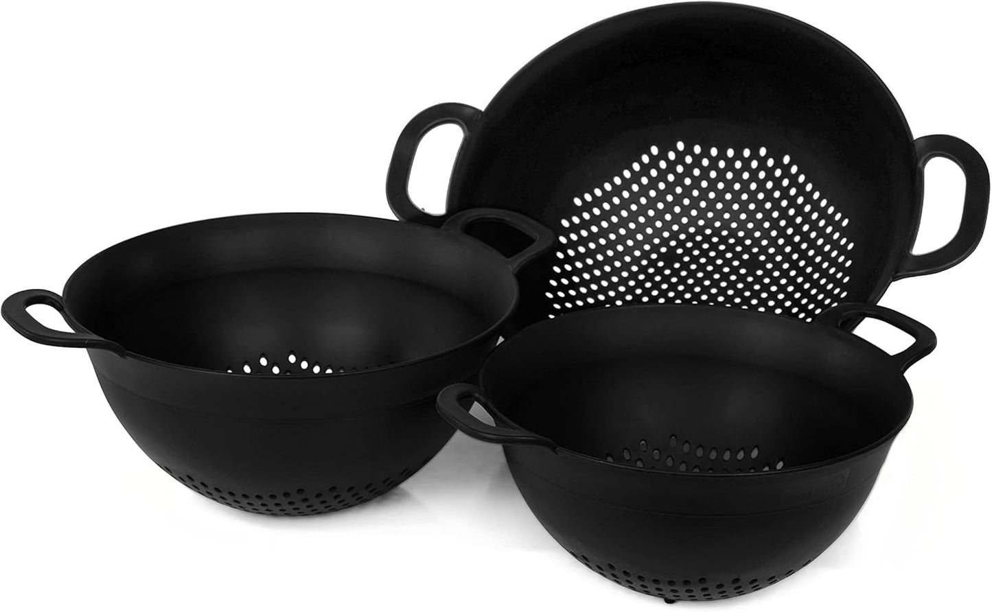 Mintra Home Colanders 3pk (Assorted 3pk, Black)