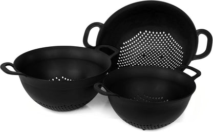 Mintra Home Colanders 3pk (Assorted 3pk, Black)