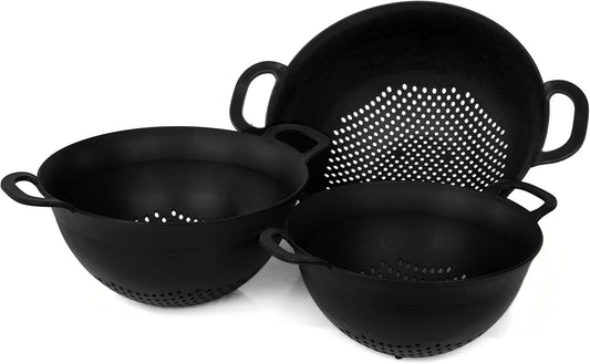 Mintra Home Colanders 3pk (Assorted 3pk, Black)