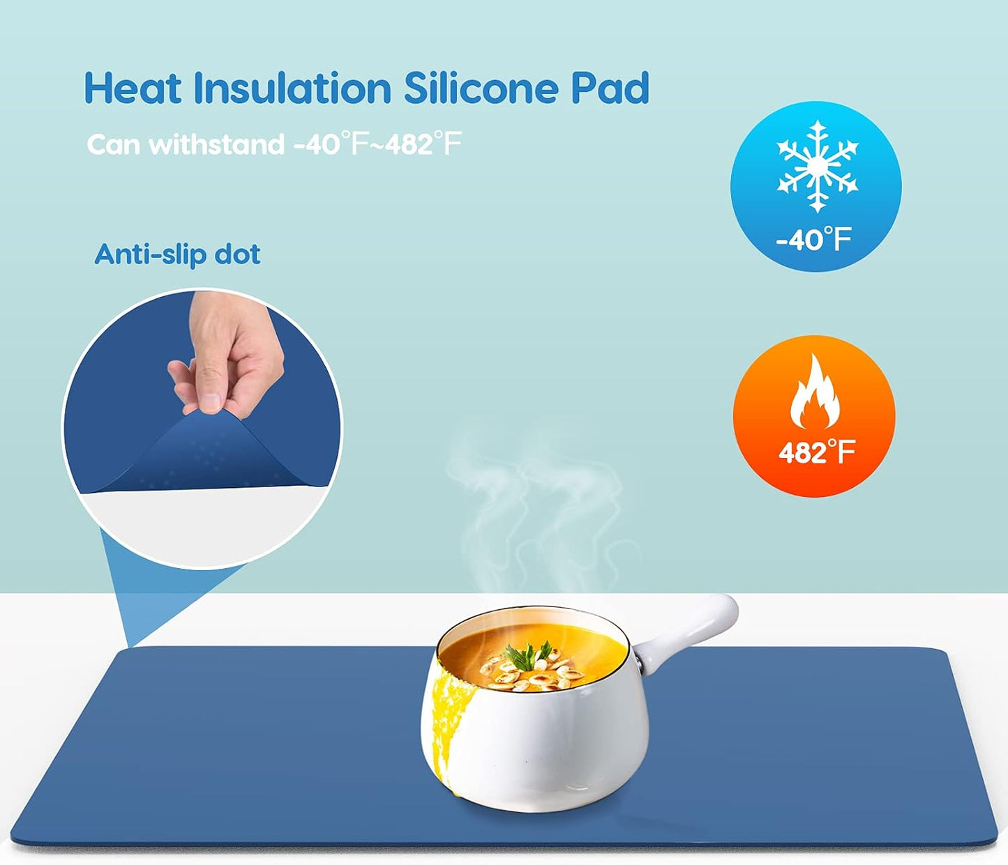 AECHY Extra Large Silicone Mat 78.74”x19.69”x0.08”, Multipurpose Silicone Mat Thick Heat Resistant Mat Shipped Rolled Up Kitchen Counter Mat Nonslip Silicone Mats for Kitchen Counter Translucent