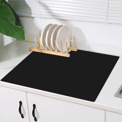 Super Large Silicone Mat, 120"x24" Silicone Mats for Kitchen Counter, Non-slip Heat Resistant Mat,Thicken Kitchen Counter Mat, Waterproof Countertop Protector for Craft (Black)