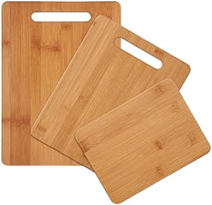 Farberware 4-Piece Bamboo Cutting Board Set - Reversible Boards for Chopping, Slicing, Charcuterie and Meal Prep - Kitchen Essential, Housewarming or Back-to-School Gift