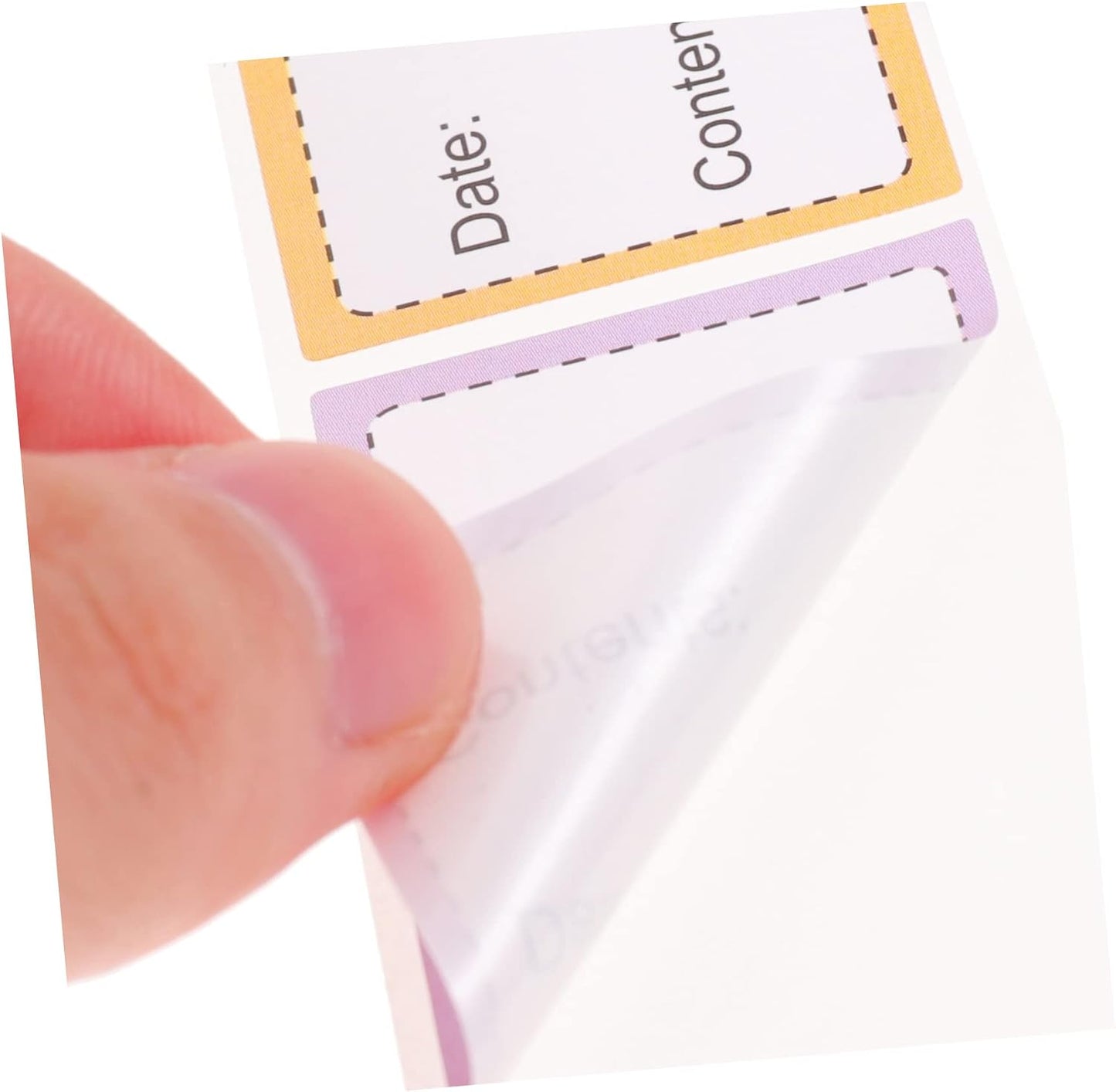 KALLORY 5rolls Convenient Portable Date Labels Blank Food Stickers for Bottles Office Use and Food Preservation Lightweight and Practical for Easy Organization