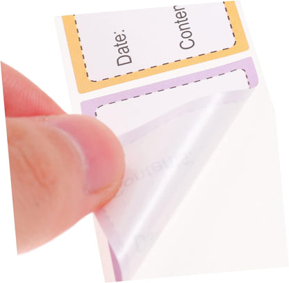 KALLORY 5rolls Convenient Portable Date Labels Blank Food Stickers for Bottles Office Use and Food Preservation Lightweight and Practical for Easy Organization