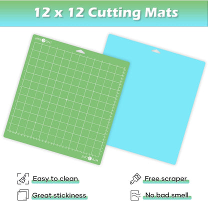 HTVRONT Cutting Mats 12x12, Compatible with Cricut Maker/Explore