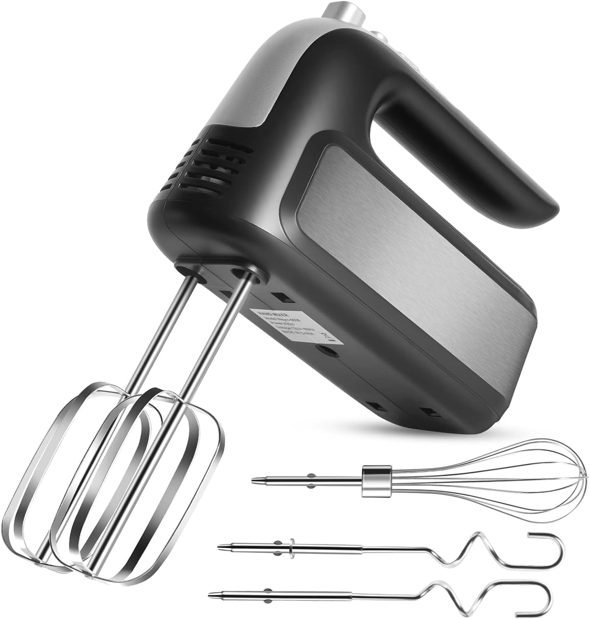 400W Electric Hand Mixer, 5-Speed with Turbo, 5 Stainless Steel Attachments