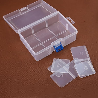 Washi Tape Storage Box, 6-Compartment Grid Slot Plastic Storage Box Jewelry Bead Tool for Washi Tape, Art Supplies and Sticker Container Organizer Case