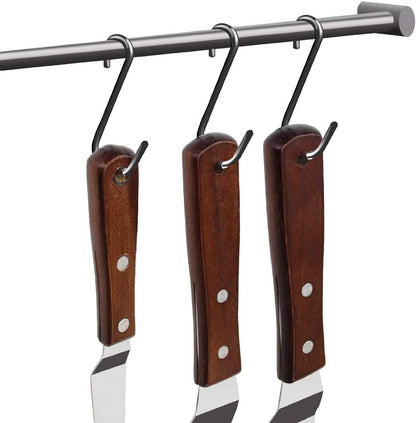 4PCS Straight Cake Icing Spatula Set 4” 6” 8” 10”with Wooden Handle