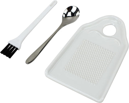 EIKS Porcelain Grater Plate Grinding Dish, Cooking Preparation Tool