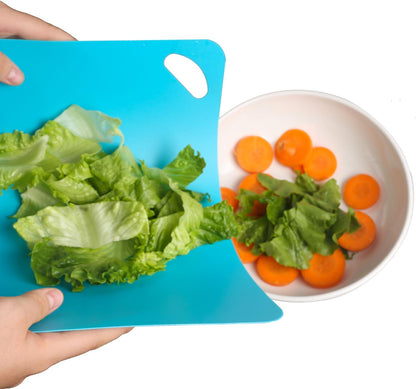 Plastic Flexible Cutting Mats for Kitchen, 3pcs Color Coded Chopping Board Set, Cutting Board Sheet for Kitchen Cooking, Dishwasher Safe （11.5x9"）