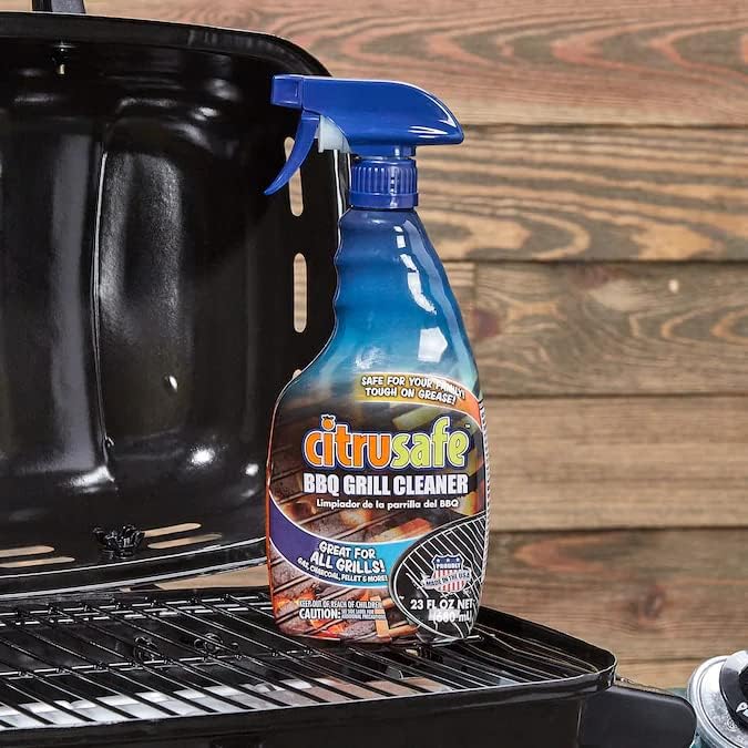 Grill Cleaning Spray - BBQ Grid and Grill Grate Cleanser by Citrusafe (3, 23oz)