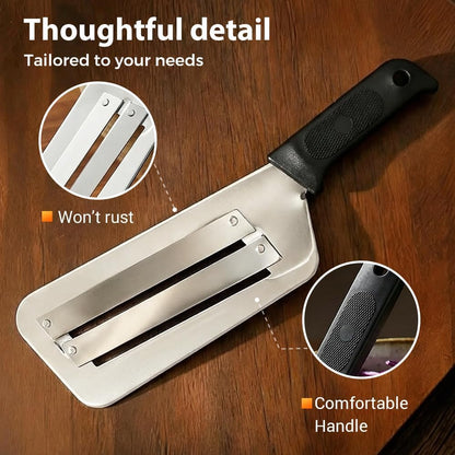 2026 Upgrade Cabbage Shredder for Coleslaw, Stainless Steel Cabbage Slicer Shredder,Stainless Steel Dual Blade Julienne Cutter, Kitchen Lettuce Knife