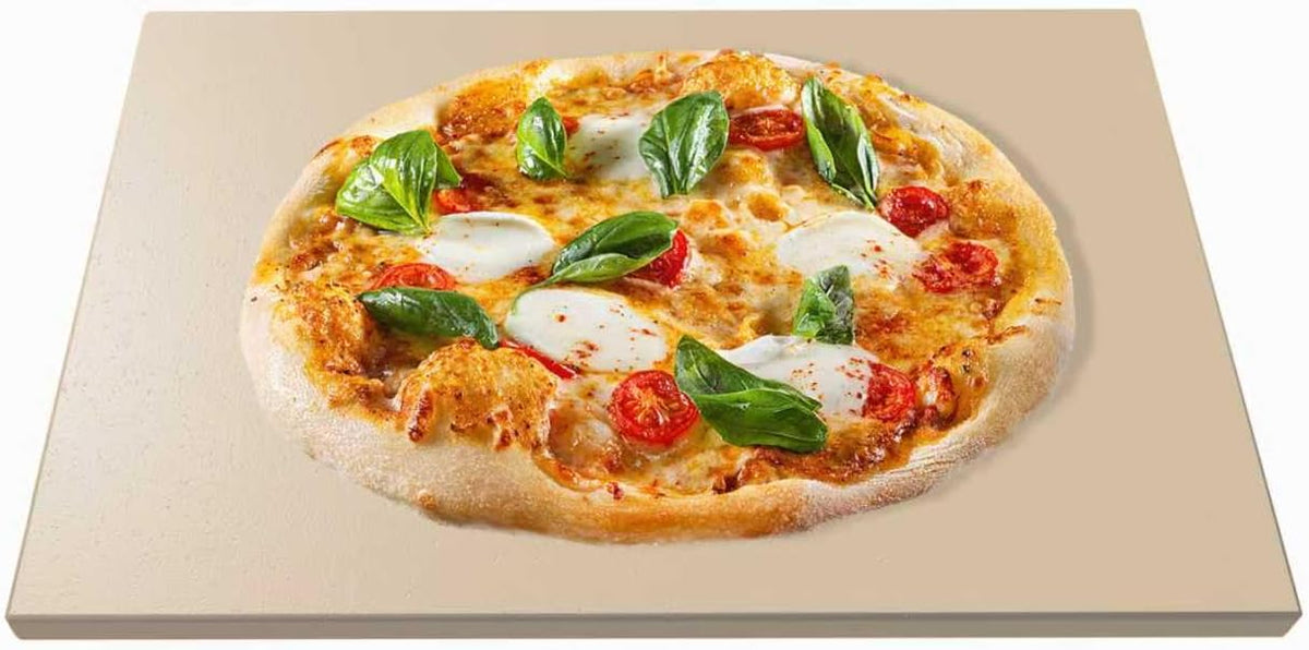 15"x12" Rectangular Pizza Stone for Oven, Grill & Camping, Cordierite Baking Stone with High Heat Resistance