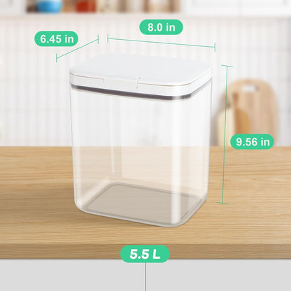 TBMAXS Versatile Storage Container Bin with Pop-up Lid & Scoop, Rice Flour Container Dog Cat Food Storage Container, Laundry Room Organization Household Essentials Kitchen Pantry Organizers