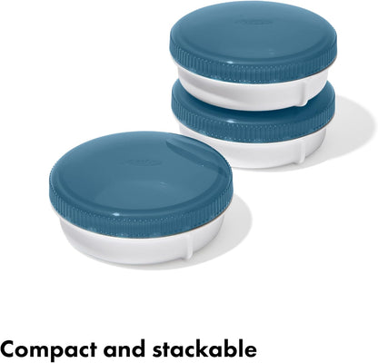 OXO Good Grips Prep & Go Snack & Dip Container, Snack Fuss-Free on the Move, Leakproof Reusable Small Meal Food Storage and Lid, Food Containers with Lids, Snack Organizer, 1.6 Cups/0.4 L