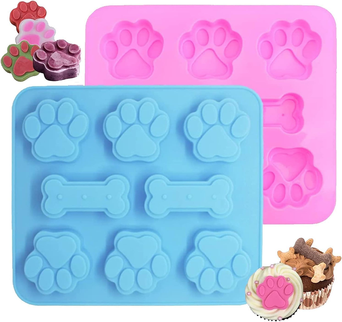 Reusable Non-Stick Silicone Baking Cups, Food Grade BPA Free Cupcake Muffin Liners, Oven & Dishwasher Safe Easy Release, Multicolor Rainbow, 24 Pack, for Muffins Cupcakes