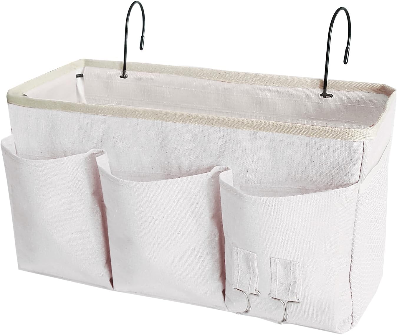 Bedside Caddy/Hanging basket Storage Organizer Bag for Bunk and Hospital Beds,College Dorm Bed，Can be Placed Glasses Books Mobile Phones (Grey 1)