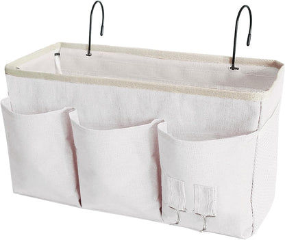 Bedside Caddy/Hanging basket Storage Organizer Bag for Bunk and Hospital Beds,College Dorm Bed，Can be Placed Glasses Books Mobile Phones (Grey 1)