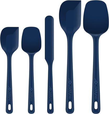 5-Piece Silicone Spatula Set for Baking, 446°F Heat Resistant Non-Stick Cooking Utensils, BPA-Free Food Grade Silicone Scrapers, Non-Scratch Flexible & Dishwasher Safe, Neutral