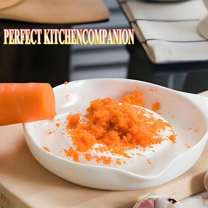 Ceramic Ginger Grater, Manual Kitchen Grinder Tool for Garlic, Fruit & Vegetable, Multipurpose Ginger Paste & Juice Maker, Easy-Clean Ginger Puree Grater for Kitchen