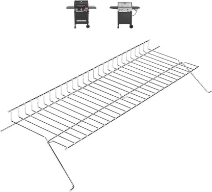 Utheer 2-Pack Griddle Warming Rack for Blackstone 28" Griddles, Stainless Steel Flat Top Grill Accessories | Reversible Rack Adds Prep Space, Foldable Clip-On Design Expands Cooking & Holding Area