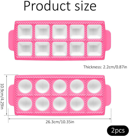 2 Pcs Ravioli Maker,Ravioli Press,Round And Square