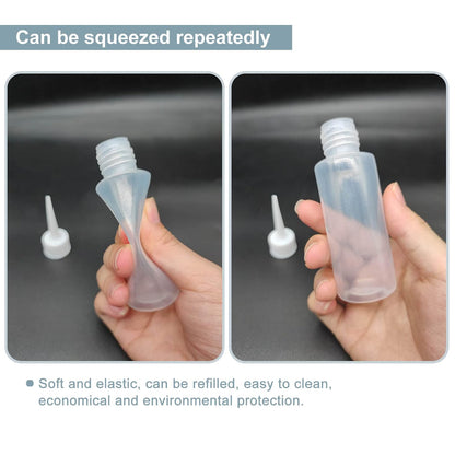 BlingKingdom 6 PCS 50 ml Squeeze Applicator Bottles for Paint, Soft PE