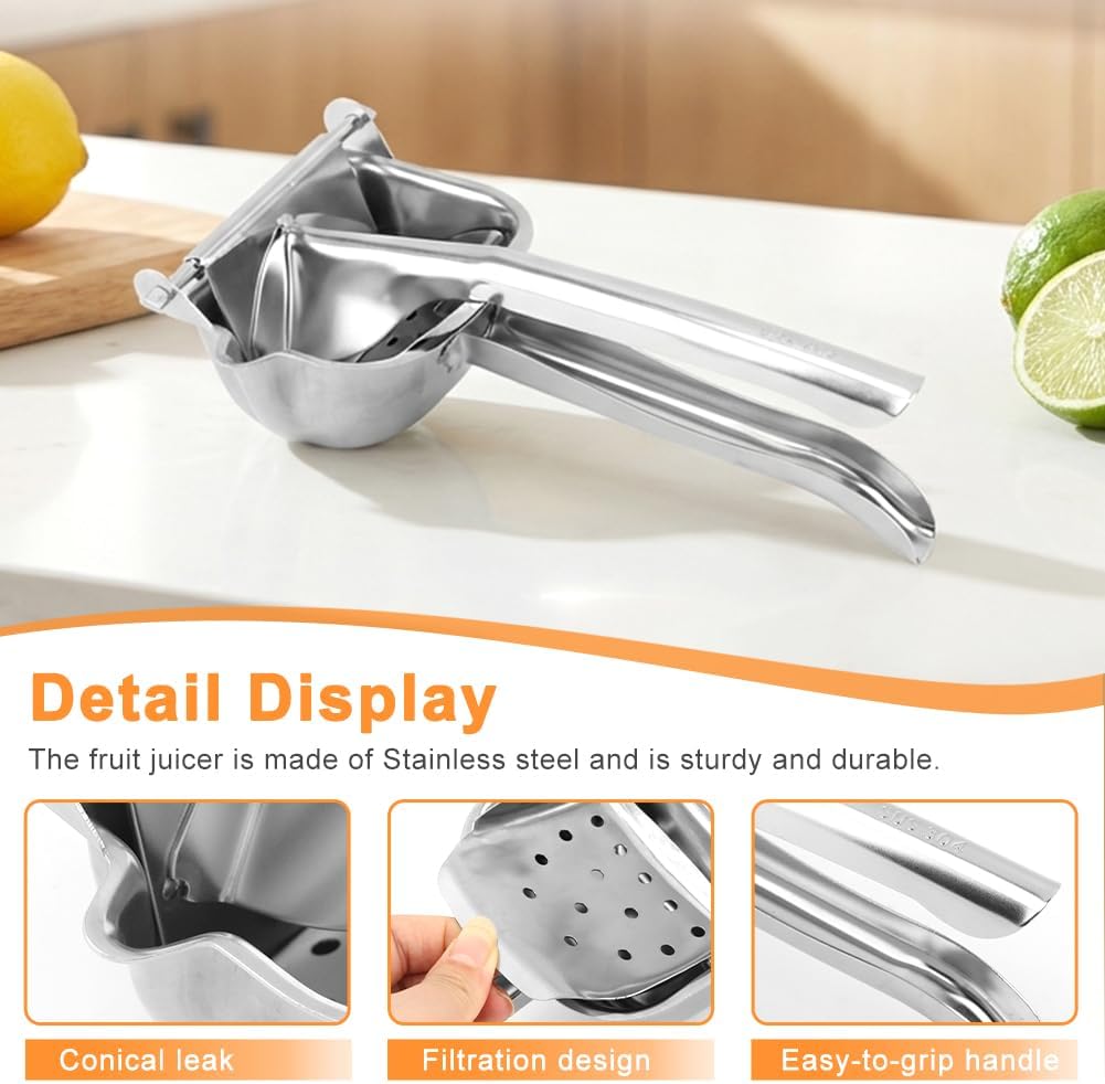 Heavy Duty Lemon Squeezer, Aluminum Alloy Hand Press Citrus Juicer