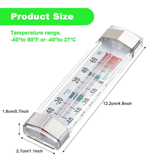 9 Pack Fridge Refrigerator Freezer Thermometer, Waterproof Analog, Large Dial, Accurate, Easy to Read, Wide Range -40°F to 80°F for Kitchen, Restaurant, Cooler, Lab, Industrial Use