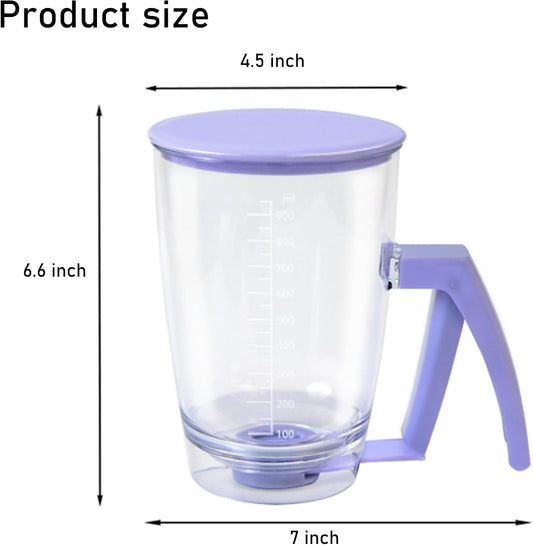 Pancake Batter Dispenser with Squeeze Handle, Purple