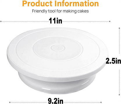 Cake Decorating Turntable, 11" Cake Decorating Supplies Revolving