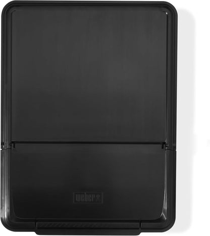 Weber Works Outdoor Storage Bin – Weather‑Resistant Grill Tool & Accessory Organizer with Hinged Lid - Side Tables & Carts