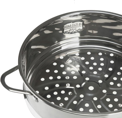Stainless Steel Dumpling Steamer Basket,Insert for Pot Cooking(9.44INCH）