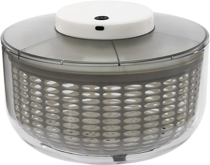 Electric Salad Spinner 6.34 Quart, USB Rechargeable Automatic Lettuce Spinner with One-Button Start, Large Capacity Vegetable Washer and Dryer for Kitchen, Salad Greens, Fruits, Herbs