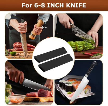 2 Pcs Kitchen Knife Sheath, 6-8 Inch Knife Edge Guard Chef Knife Sheaths