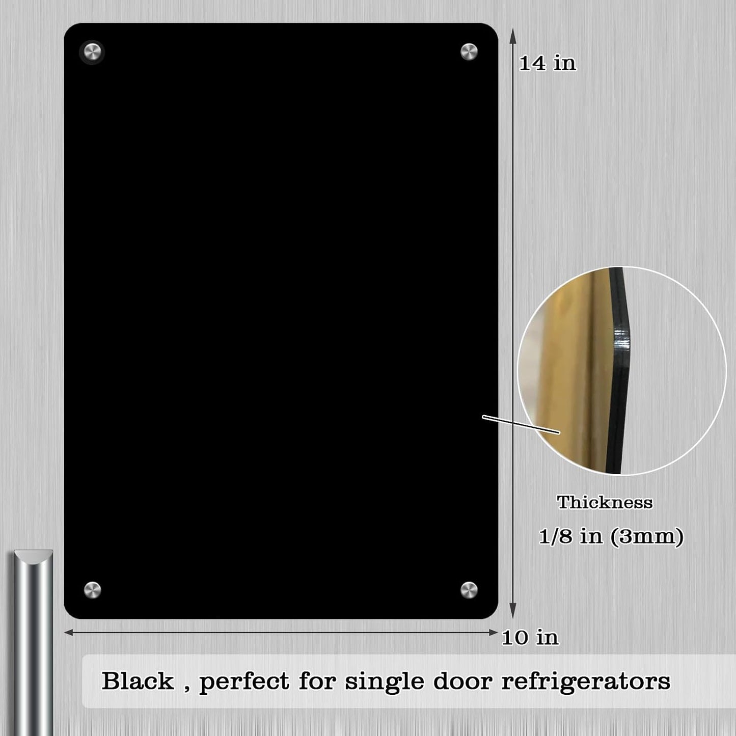 JonXon 8"X12" Acrylic Magnetic Menu Board for Kitchen,Acrylic Weekly Calendar for Fridge,Clear Meal Planner for Refrigerator,Magnet Fridge Menu Planner with 6 Magnetic Erasable Markers