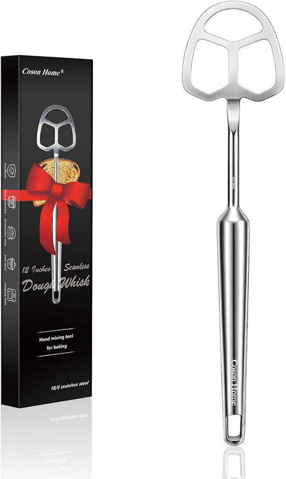 Seamless Danish Dough Whisk Baking Tools 304 Stainless Steel 12 Inches