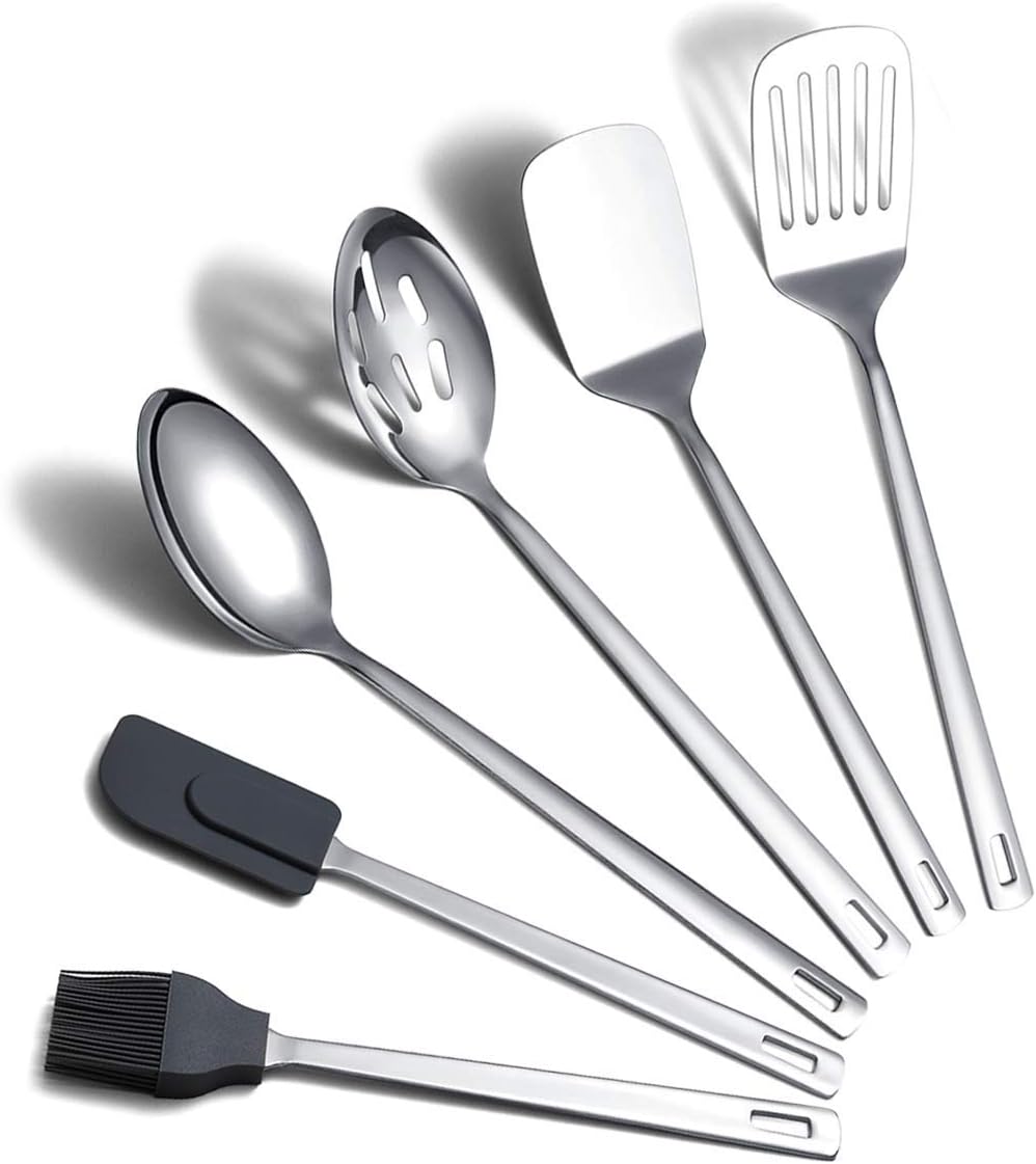 Stainless Steel Spatulas, Berglander Slotted Turner, Metal Turner For Cooking, Kitchen For Nonstick Cookware, Barbecue Spatulas, Dishwasher Safe, Easy to Clean