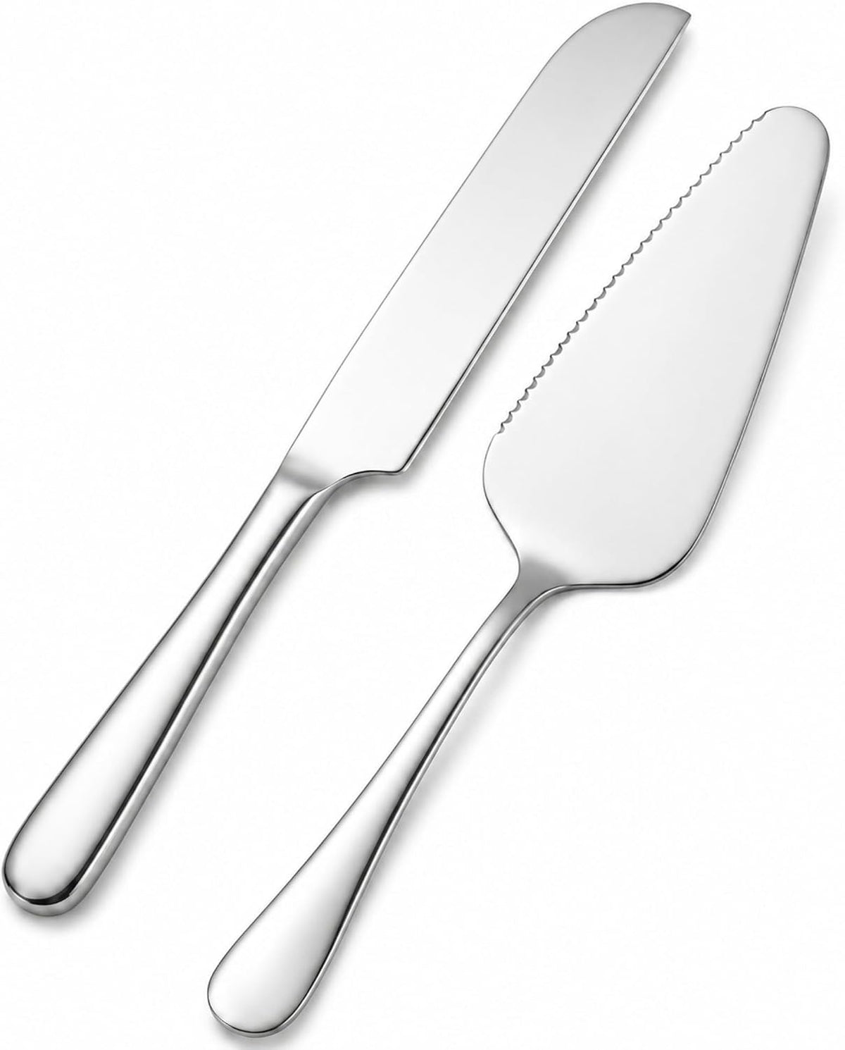 2-Piece Cake Knife and Server Set with Serrated-Edge Server