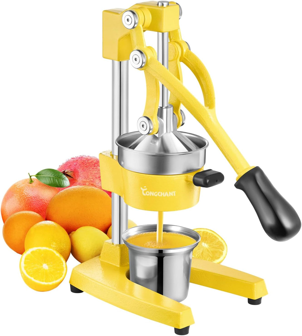 TONGCHANT Cast Iron Manual Juicer for Orange Lemon Citrus Fruit & Lime