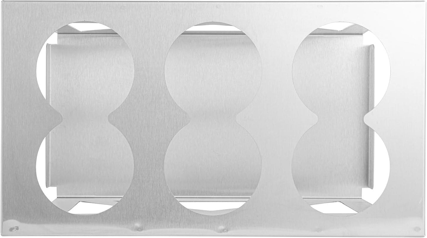 Restaurantware Stainless Steel Bottle Organizer - 1 Count - 6.299 x 7.087 x 0.394 Inches - Dishwasher-Friendly Condiment Holder - Kitchen Bottle Rack - Space-Saving Design - Silver