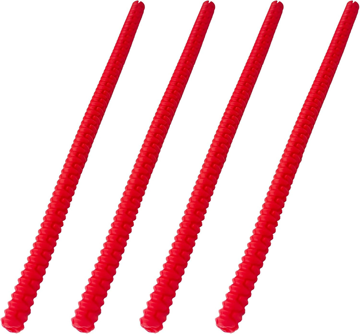 14 Inch Oven Rack Guards, Silicone Edge Protectors for Kitchen Oven Racks, Protective Covers(Red)