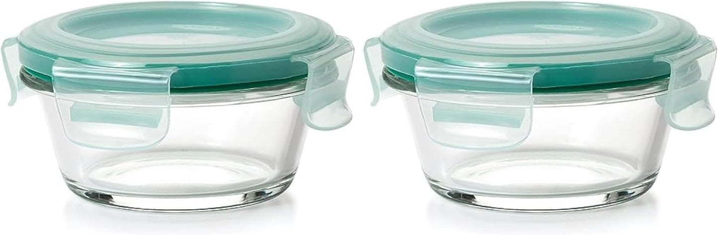 OXO Good Grips 1 Cup Smart Seal Airtight Glass Round Food Storage Container