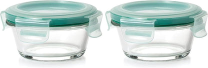 OXO Good Grips 1 Cup Smart Seal Airtight Glass Round Food Storage Container