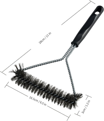 Grill Brush,BBQ Cleaner Accessories, Safe Wire Bristles Barbecue Cleaning Brush for Outdoor BBQ Grill, Gas & Charcoal Grilling Grates