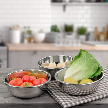 18/10 Stainless Steel Mixing Bowls, Nesting Bowls for Meal Prep, Serving, Baking, Set of 4