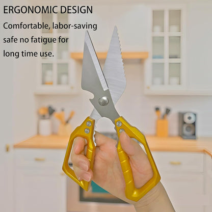 Scissors all Purpose, Stainless Steel Heavy Duty Kitchen Shears, Meat Scissors Heavy Duty Sharp Shears, Poultry Shears Bone Cutting (Sliver)