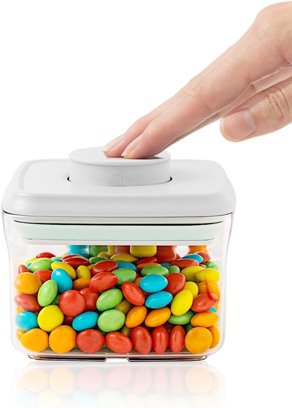 Airtight Food Storage Containers, 5 PCS Clear Pantry Organizers, BPA-Free Stackable Canisters with Measurement Marks & Pop-Top Lids for Cereal, Flour, Sugar, Rice, Pasta & Dry Food